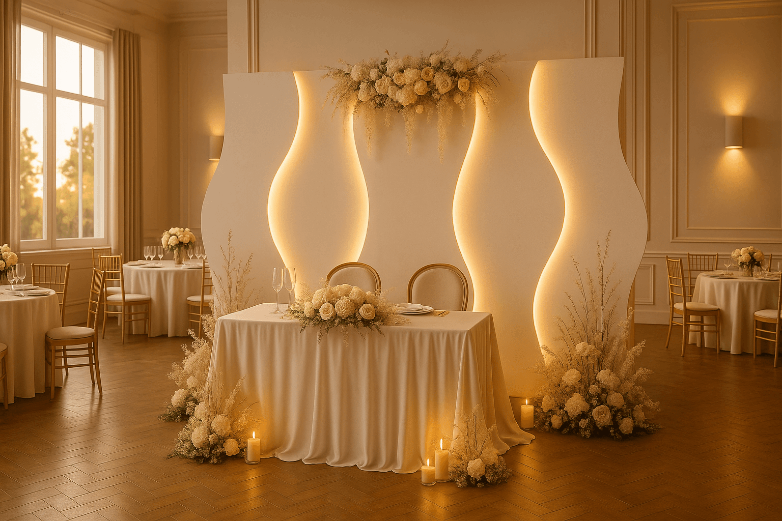 Ścianki na wesele – elegancka i efektowna dekoracja Wrzosowa
